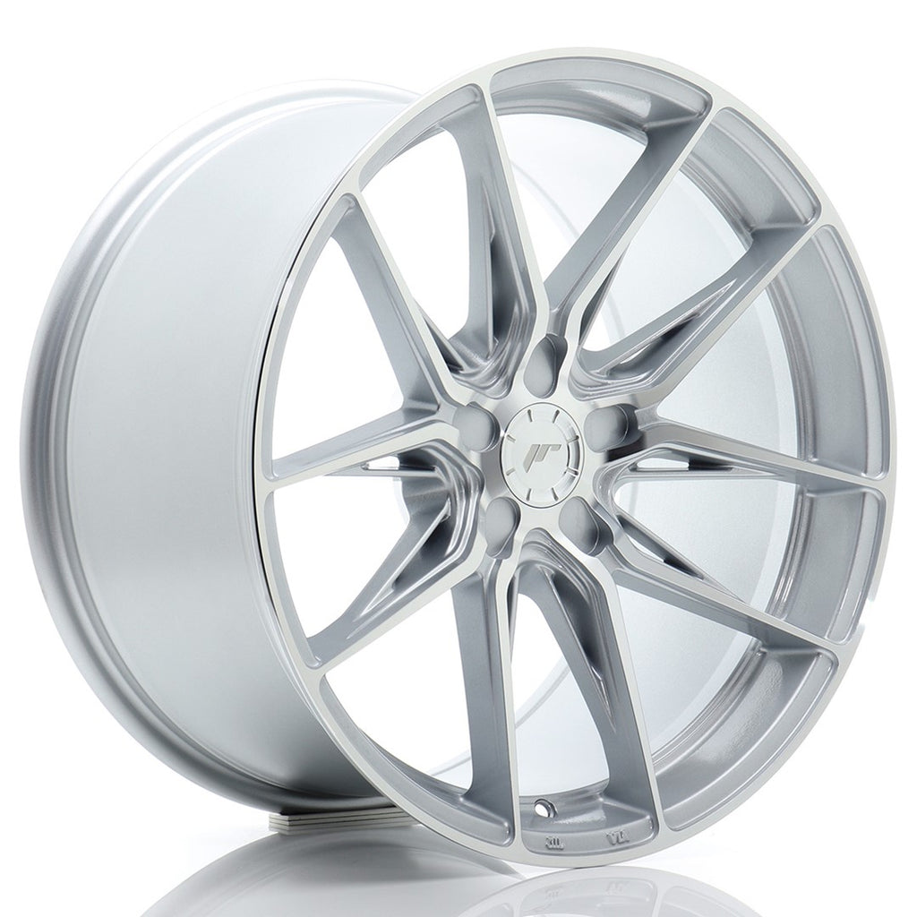 Cerchio in Lega JAPAN RACING JR44 19x10 ET15-45 5H con foratura su misura Silver w/ Machined Face