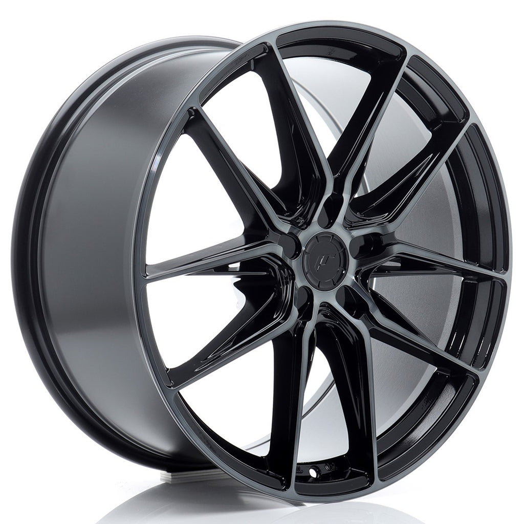 Cerchio in Lega JAPAN RACING JR44 20x8.5 ET20-45 5H con foratura su misura Black Machined w/ Tinted Face