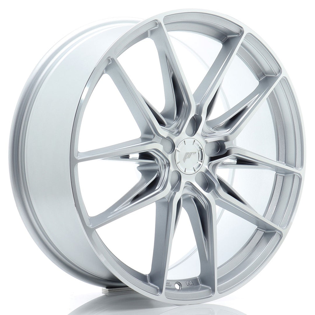 Cerchio in Lega JAPAN RACING JR44 20x9 ET20-51 5H con foratura su misura Silver w/ Machined Face