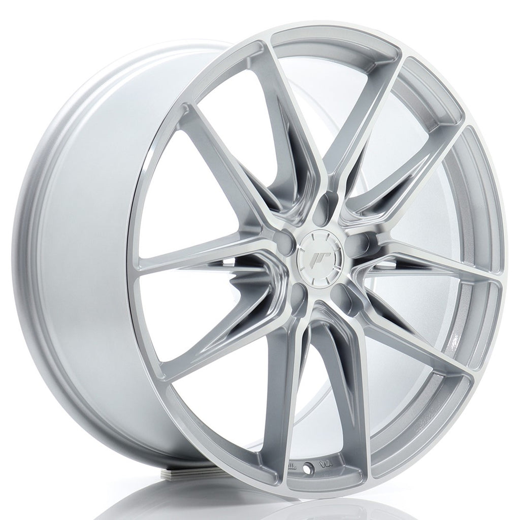 Cerchio in Lega JAPAN RACING JR44 20x9.5 ET20-57 5H con foratura su misura Silver w/ Machined Face