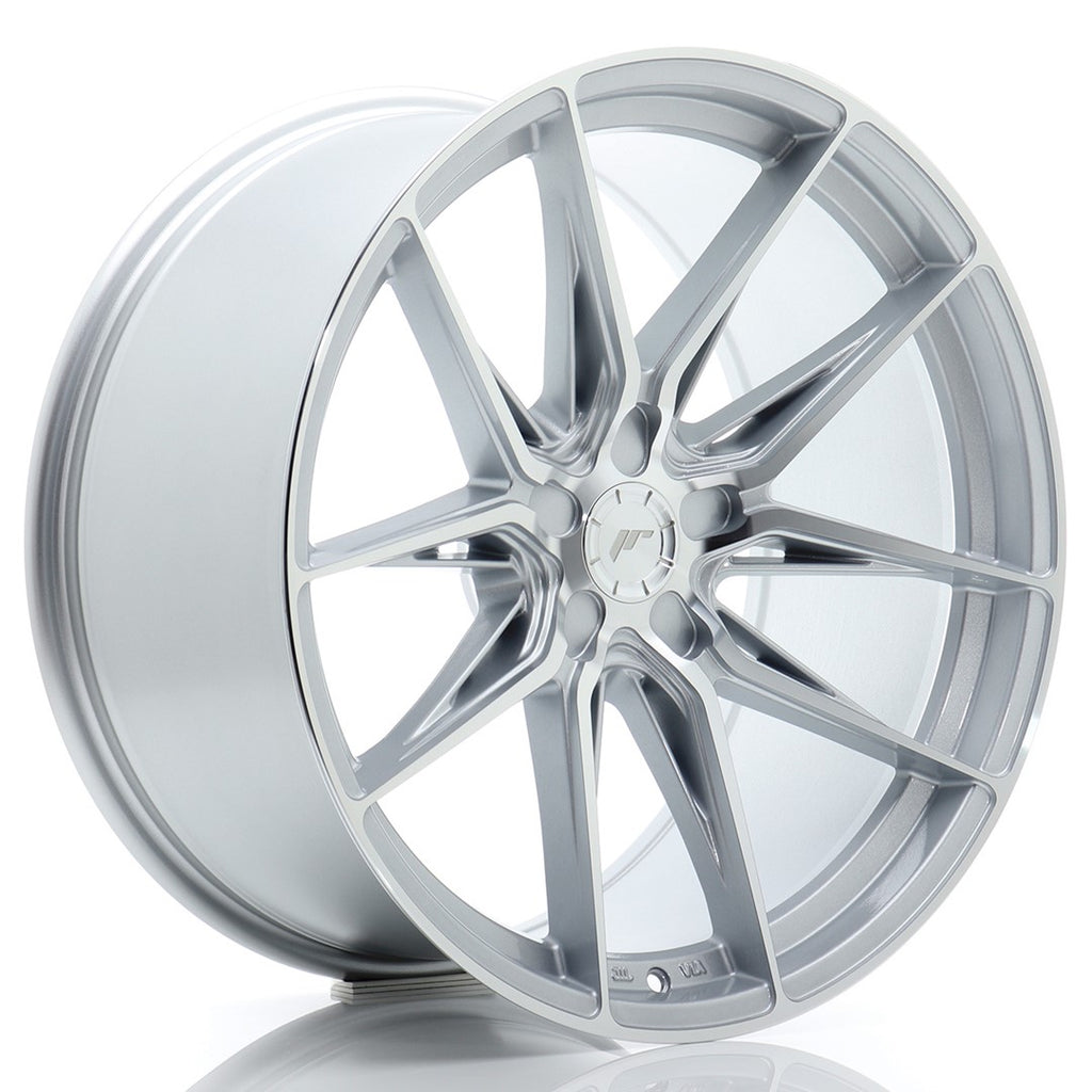 Cerchio in Lega JAPAN RACING JR44 20x10 ET15-35 5H con foratura su misura Silver w/ Machined Face
