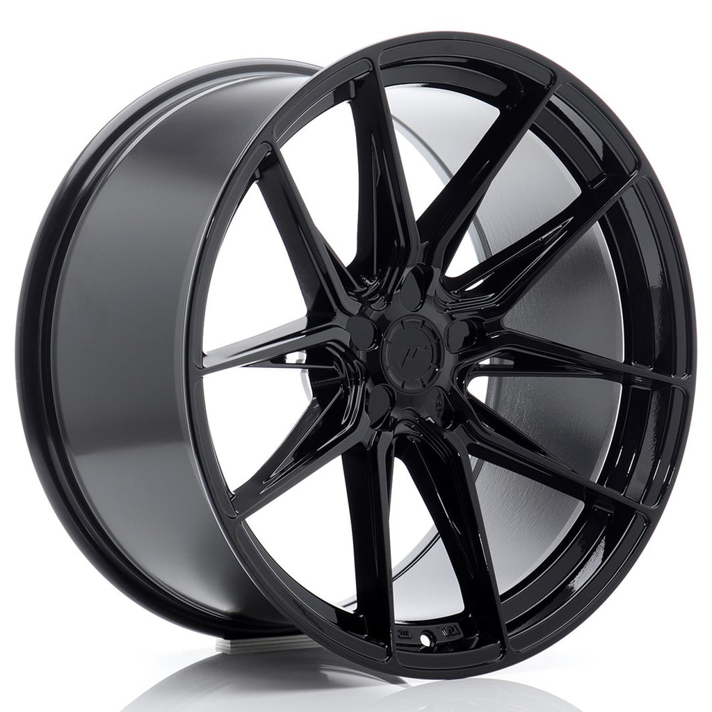 Cerchio in Lega JAPAN RACING JR44 20x10,5 ET15-42 5H con foratura su misura Gloss Black