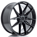 Cerchio in Lega JAPAN RACING JR44 21x9 ET20-40 5H con foratura su misura Black Machined w/ Tinted Face