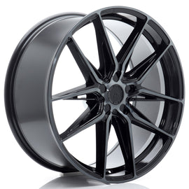 Cerchio in Lega JAPAN RACING JR44 21x9,5 ET20-45 5H con foratura su misura Black Machined w/ Tinted Face