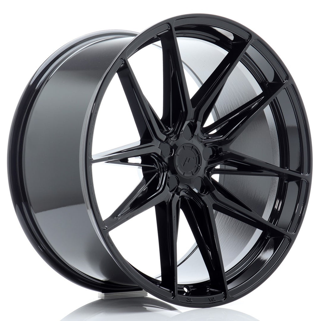 Cerchio in Lega JAPAN RACING JR44 21x10.5 ET15-40 5H con foratura su misura Glossy Black