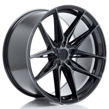 Load image into Gallery viewer, Cerchio in Lega JAPAN RACING JR44 21x11 ET11-46 5H con foratura su misura Black Machined w/ Tinted Face