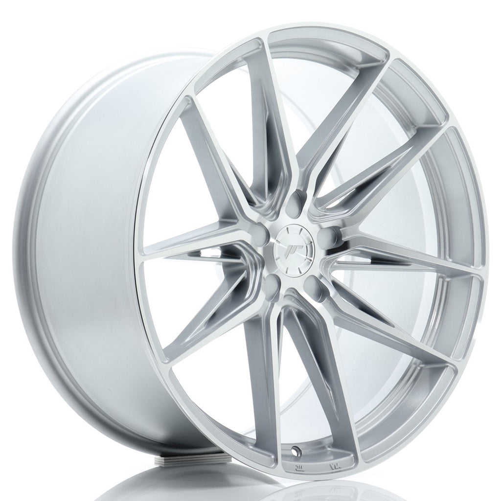 Cerchio in Lega JAPAN RACING JR44 21x11 ET11-46 5H con foratura su misura Silver w/ Machined Face