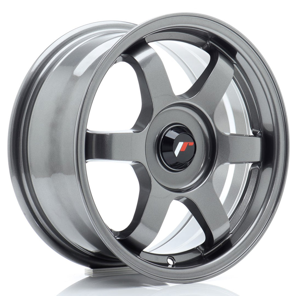 Cerchio in Lega JAPAN RACING JR3 15x7 ET25-42 con foratura su misura Gun Metal