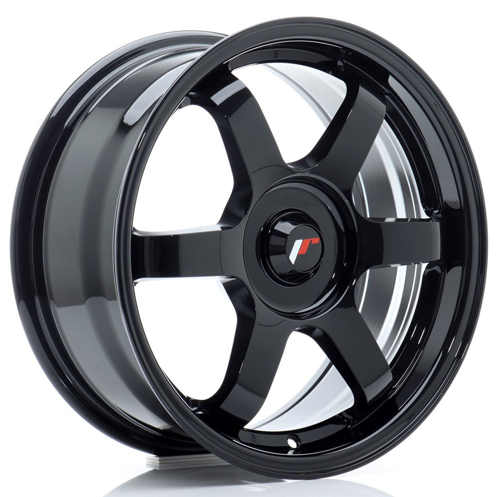 Cerchio in Lega JAPAN RACING JR3 16x7 ET25-40 con foratura su misura Gloss Black