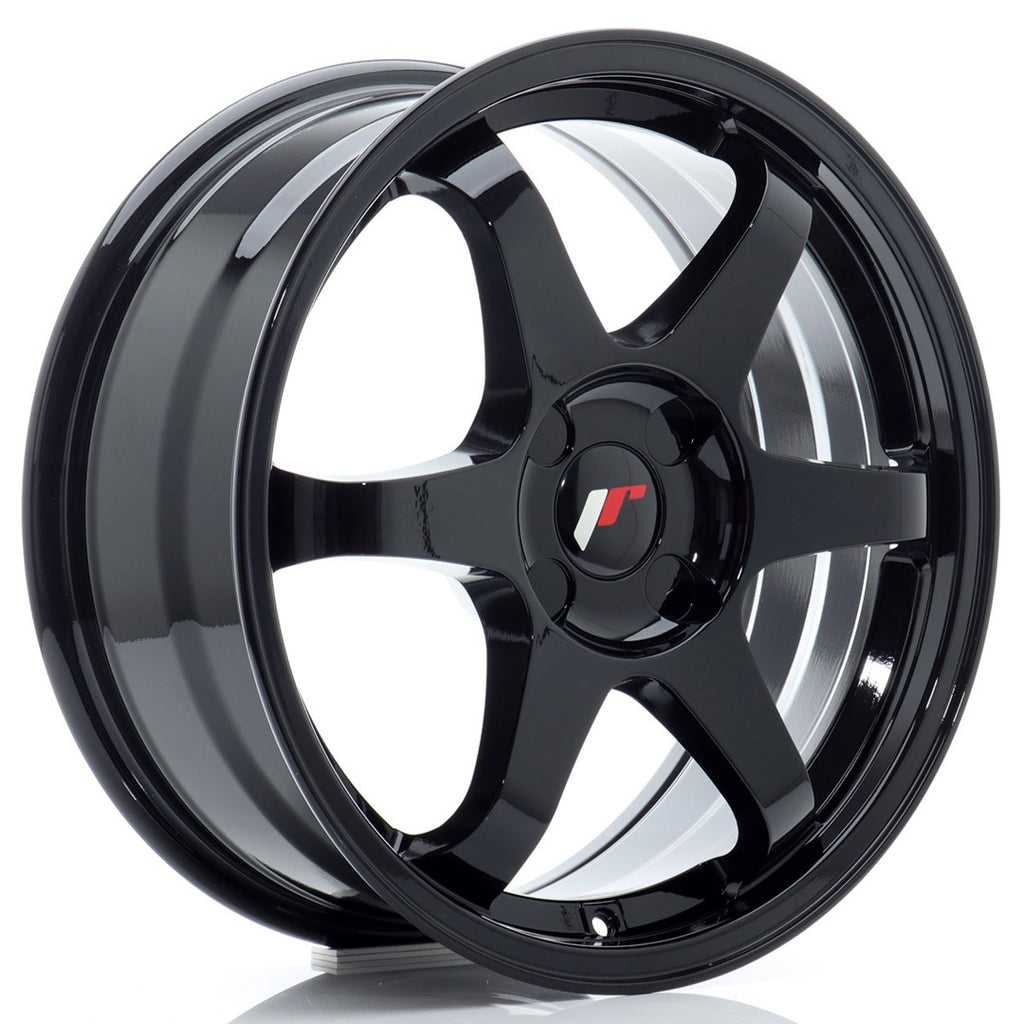 Cerchio in Lega JAPAN RACING JR3 17x7 ET20-42 4H con foratura su misura Gloss Black