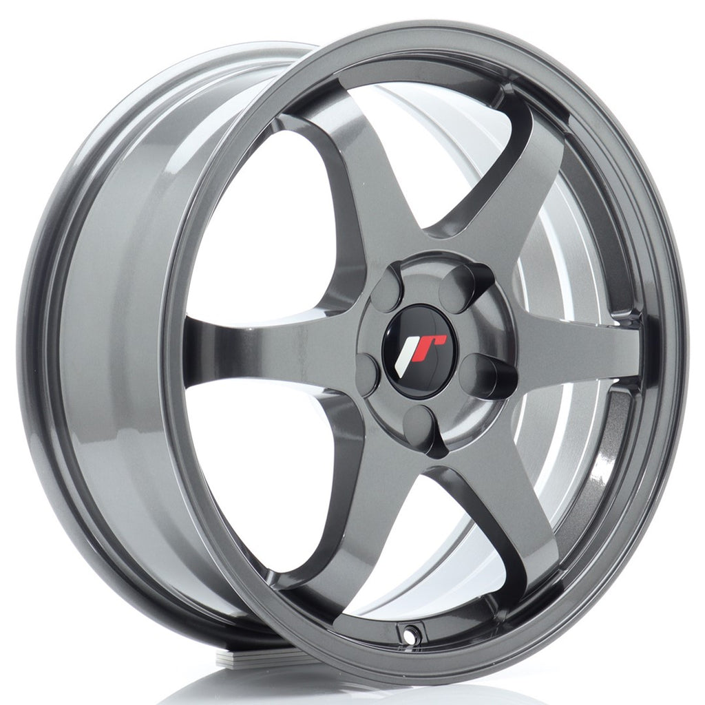 Cerchio in Lega JAPAN RACING JR3 17x7 ET20-42 5H con foratura su misura Gun Metal