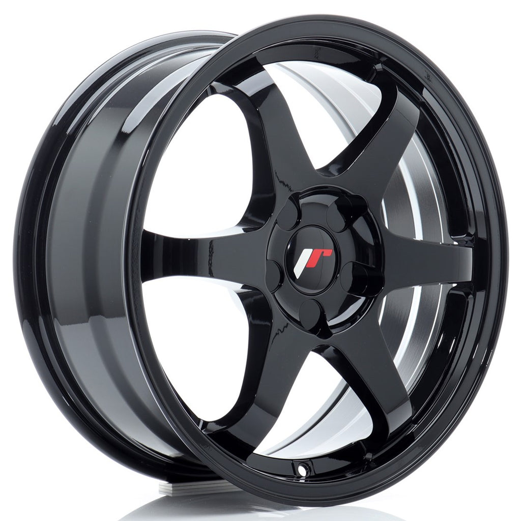 Cerchio in Lega JAPAN RACING JR3 17x7 ET20-42 5H con foratura su misura Gloss Black