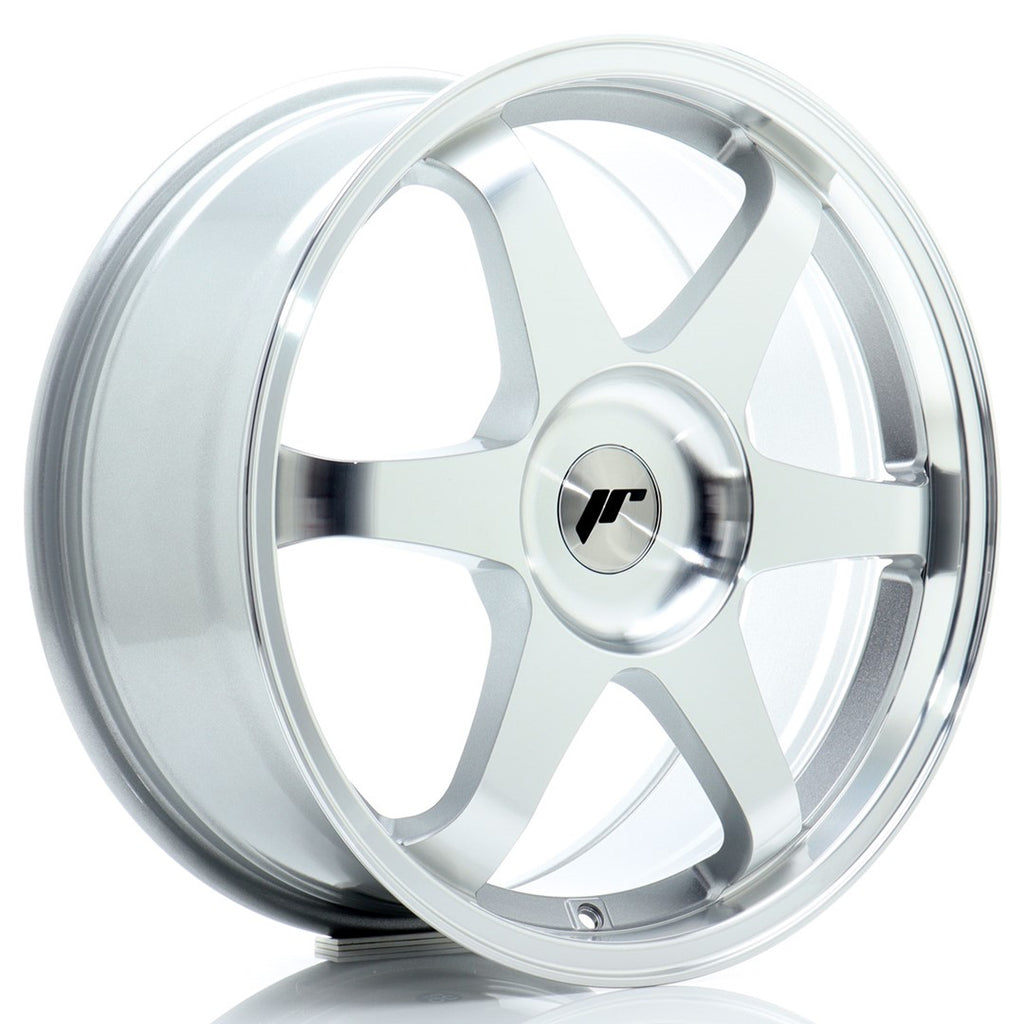 Cerchio in Lega JAPAN RACING JR3 18x8 ET20-45 con foratura su misura Silver Machined Face