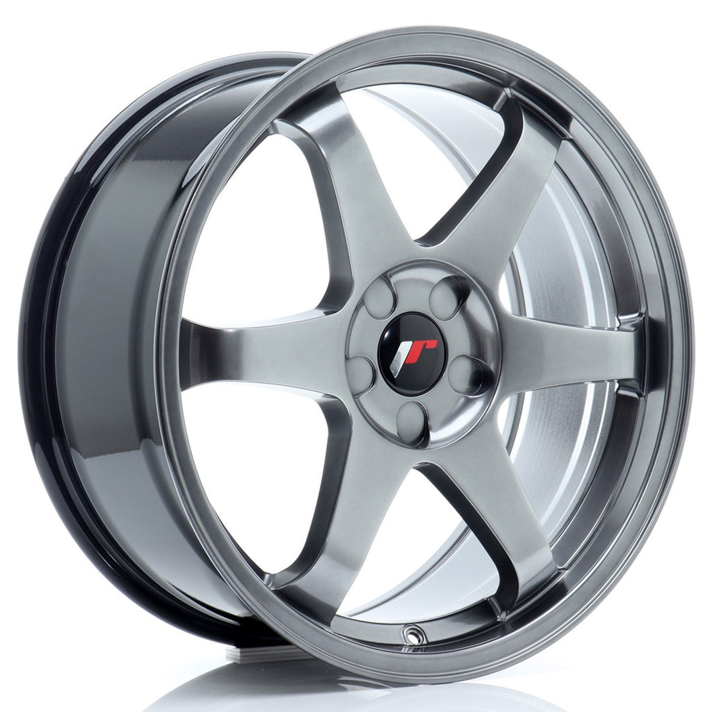 Cerchio in Lega JAPAN RACING JR3 19x8.5 ET20-42 5H con foratura su misura Hyper Black