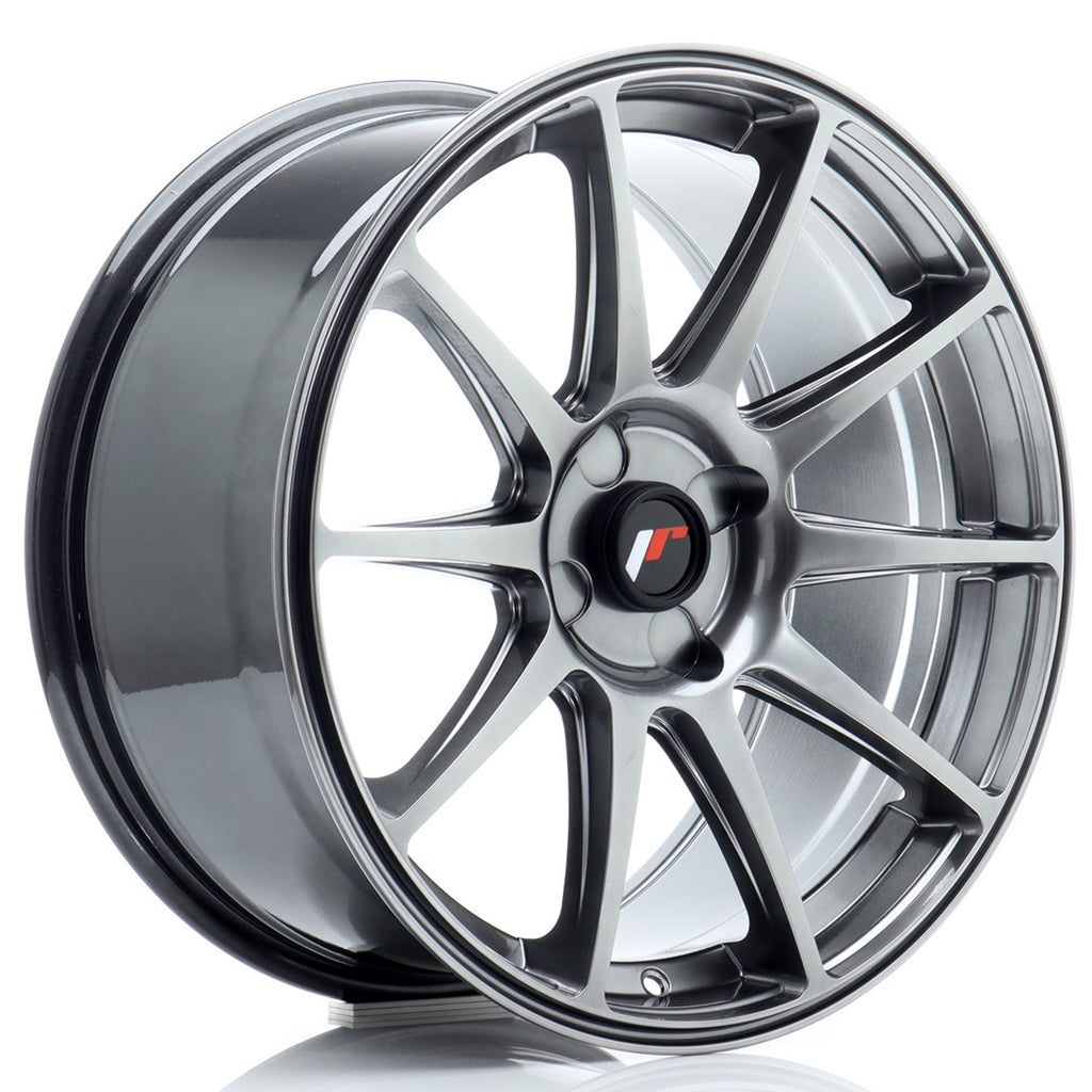 Cerchio in Lega JAPAN RACING JR11 18x8,5 ET20-40 4H con foratura su misura Hyper Black
