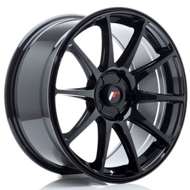 Cerchio in Lega JAPAN RACING JR11 18x8,5 ET20-40 5H con foratura su misura Gloss Black
