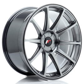 Cerchio in Lega JAPAN RACING JR11 19x9,5 ET15-35 5H con foratura su misura Hyper Black