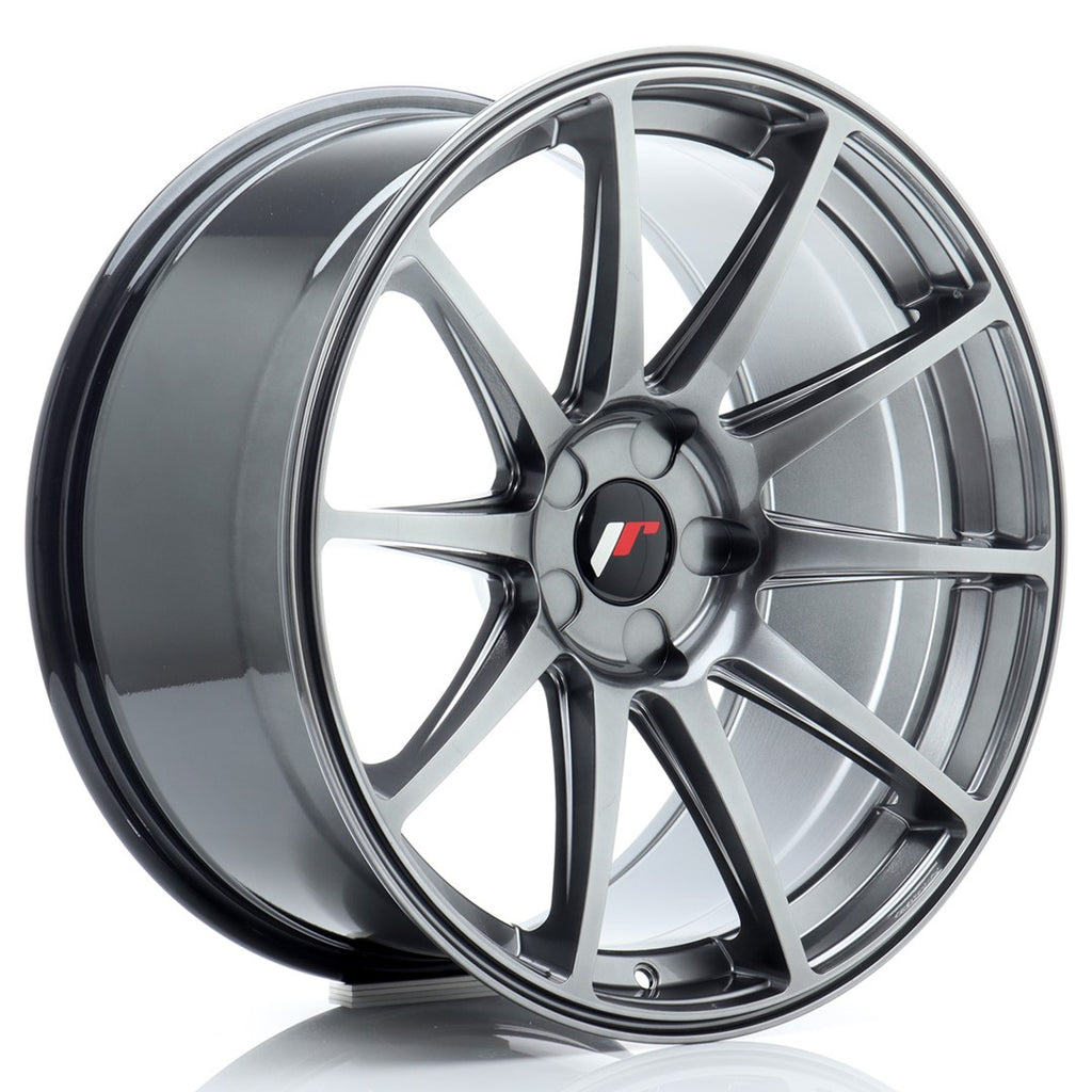 Cerchio in Lega JAPAN RACING JR11 19x9.5 ET15-35 5H con foratura su misura Hyper Black