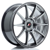 Cerchio in Lega JAPAN RACING JR11 19x8.5 ET20-42 5H con foratura su misura Hyper Black