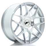 Cerchio in Lega JAPAN RACING JR18 16x7 ET20-35 con foratura su misura Silver Machined Face