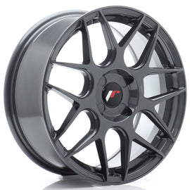 Cerchio in Lega JAPAN RACING JR18 17x7 ET20-40 4H con foratura su misura Hyper Gray