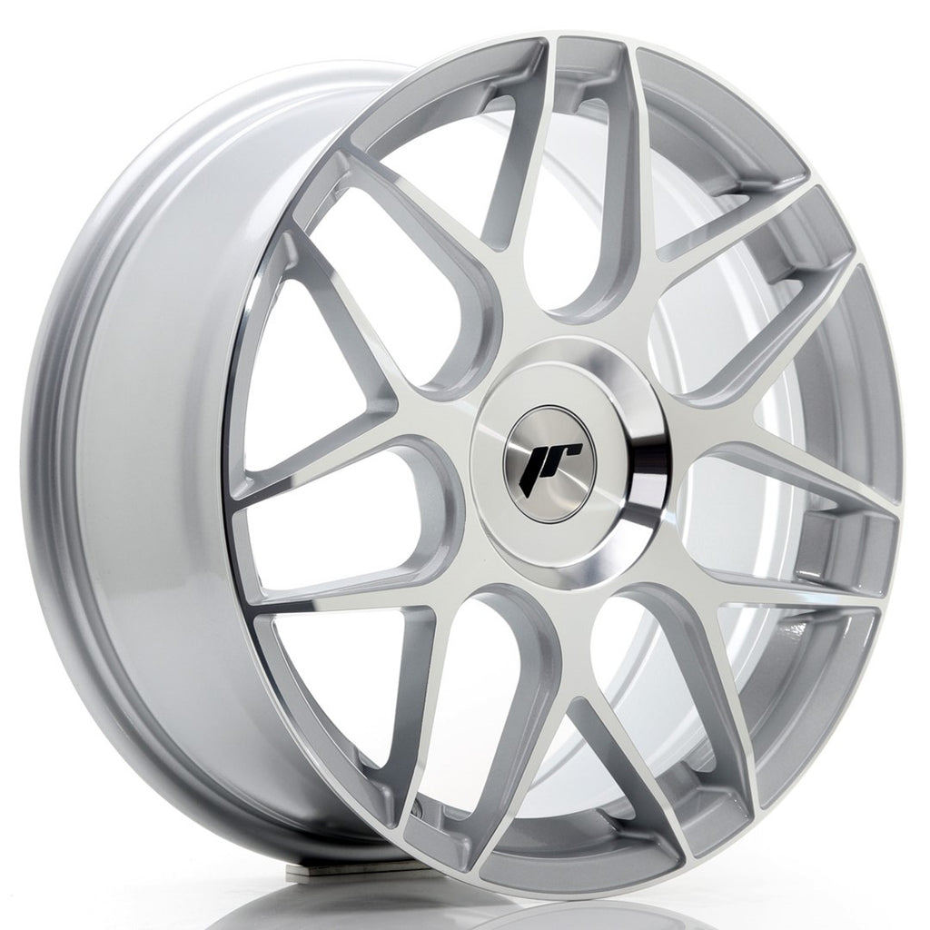 Cerchio in Lega JAPAN RACING JR18 18x7.5 ET20-40 con foratura su misura Silver Machined Face