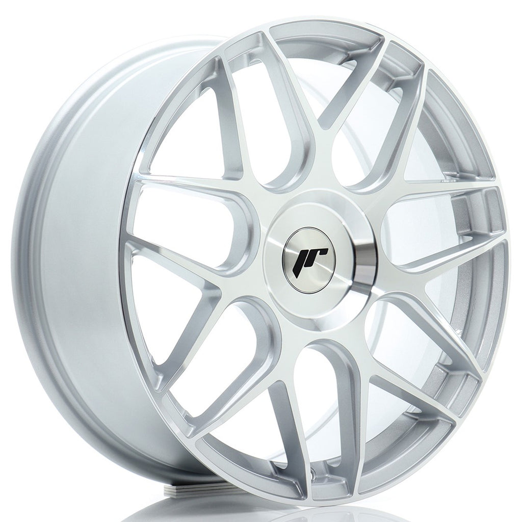 Cerchio in Lega JAPAN RACING JR18 18x7.5 ET20-40 con foratura su misura Silver Machined Face