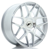 Cerchio in Lega JAPAN RACING JR18 18x7.5 ET20-40 con foratura su misura Silver Machined Face