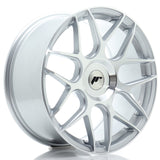 Cerchio in Lega JAPAN RACING JR18 18x8.5 ET20-45 con foratura su misura Silver Machined Face