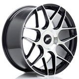Cerchio in Lega JAPAN RACING JR18 18x8.5 ET20-45 con foratura su misura Black Machined Face
