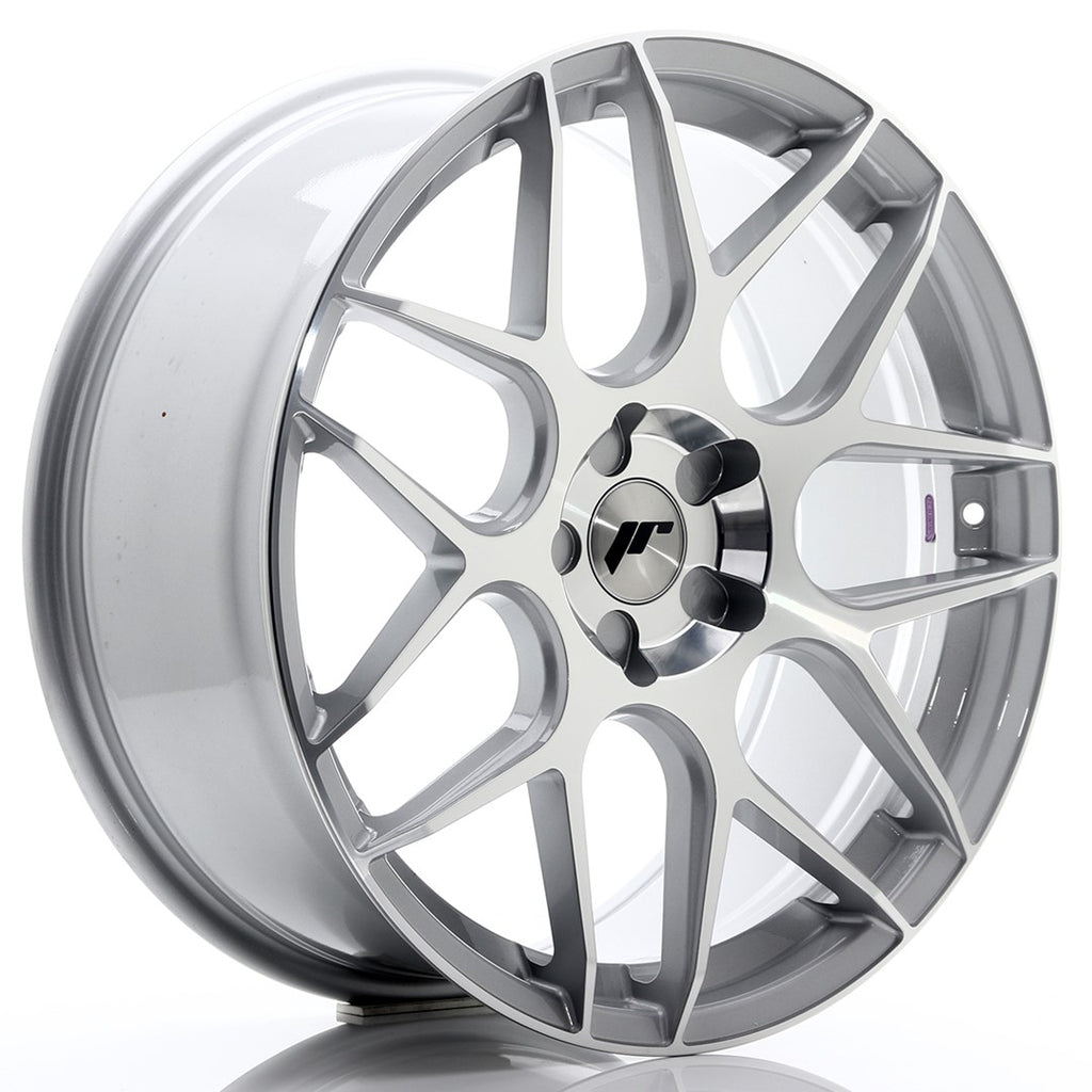 Cerchio in Lega JAPAN RACING JR18 20x8.5 ET20-40 5H con foratura su misura Silver Machined Face