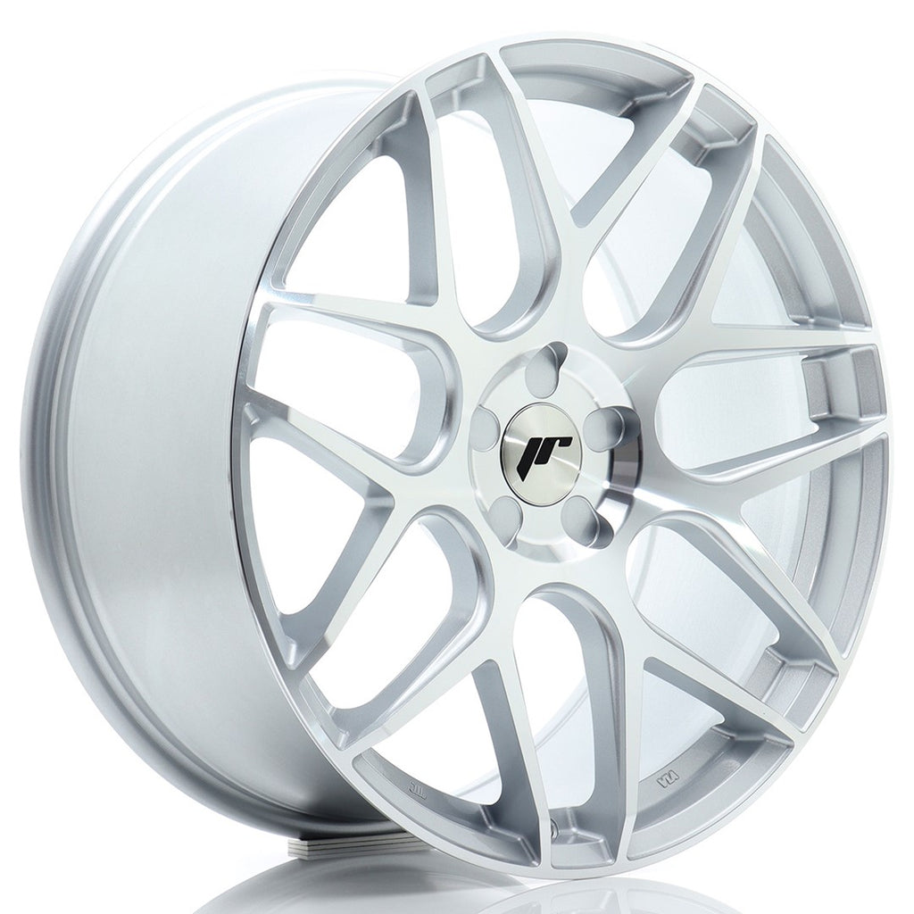Cerchio in Lega JAPAN RACING JR18 20x8,5 ET20-40 5H con foratura su misura Silver Machined Face