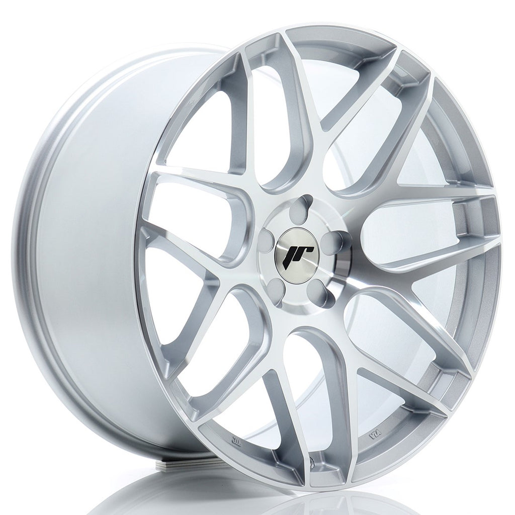 Cerchio in Lega JAPAN RACING JR18 20x9,5 ET20-35 5H con foratura su misura Silver Machined Face