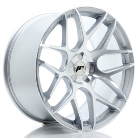 Cerchio in Lega JAPAN RACING JR18 20x9,5 ET20-35 5H con foratura su misura Silver Machined Face