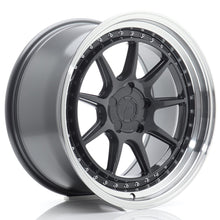 Load image into Gallery viewer, Cerchio in Lega JAPAN RACING JR47 18x9,5 ET15-35 5H con foratura su misura Hyper Gray w/ Machined Lip
