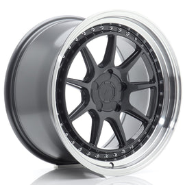 Cerchio in Lega JAPAN RACING JR47 18x9.5 ET15-35 5H con foratura su misura Hyper Gray w/ Machined Lip