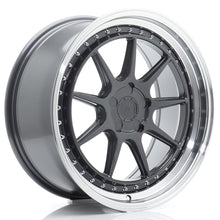 Load image into Gallery viewer, Cerchio in Lega JAPAN RACING JR47 19x8.5 ET15-35 5H con foratura su misura Hyper Gray w/ Machined Lip
