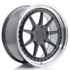 Cerchio in Lega JAPAN RACING JR47 19x8.5 ET15-35 5H con foratura su misura Hyper Gray w/ Machined Lip
