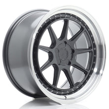 Load image into Gallery viewer, Cerchio in Lega JAPAN RACING JR47 19x9.5 ET15-35 5H con foratura su misura Hyper Gray w/ Machined Lip
