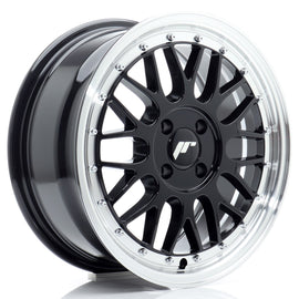 Cerchio in Lega JAPAN RACING JR23 16x7 ET40 4x100 Gloss Black w/ Machined Lip