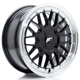 Cerchio in Lega JAPAN RACING JR23 16x7 ET20-45 4H con foratura su misura Gloss Black w/ Machined Lip