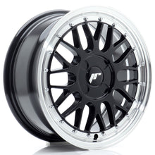 Load image into Gallery viewer, Cerchio in Lega JAPAN RACING JR23 16x7 ET20-45 4H con foratura su misura Gloss Black w/ Machined Lip