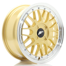 Load image into Gallery viewer, Cerchio in Lega JAPAN RACING JR23 16x7 ET20-45 4H con foratura su misura Gold w/ Machined Lip