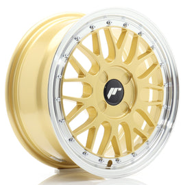Cerchio in Lega JAPAN RACING JR23 16x7 ET20-45 4H con foratura su misura Gold w/ Machined Lip