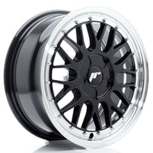Load image into Gallery viewer, Cerchio in Lega JAPAN RACING JR23 16x7 ET20-45 5H con foratura su misura Gloss Black w/ Machined Lip