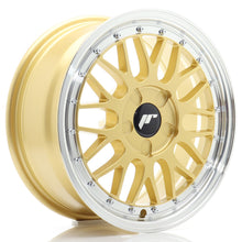 Load image into Gallery viewer, Cerchio in Lega JAPAN RACING JR23 16x7 ET20-45 5H con foratura su misura Gold w/ Machined Lip