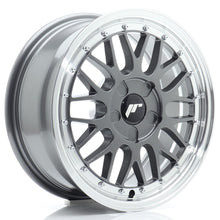 Load image into Gallery viewer, Cerchio in Lega JAPAN RACING JR23 16x7 ET20-45 5H con foratura su misura Hyper Gray w/ Machined Lip