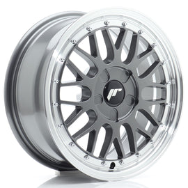 Cerchio in Lega JAPAN RACING JR23 16x7 ET20-45 5H con foratura su misura Hyper Gray w/ Machined Lip