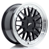 Cerchio in Lega JAPAN RACING JR23 17x7,5 ET20-40 4H con foratura su misura Gloss Black w/Machined Lip