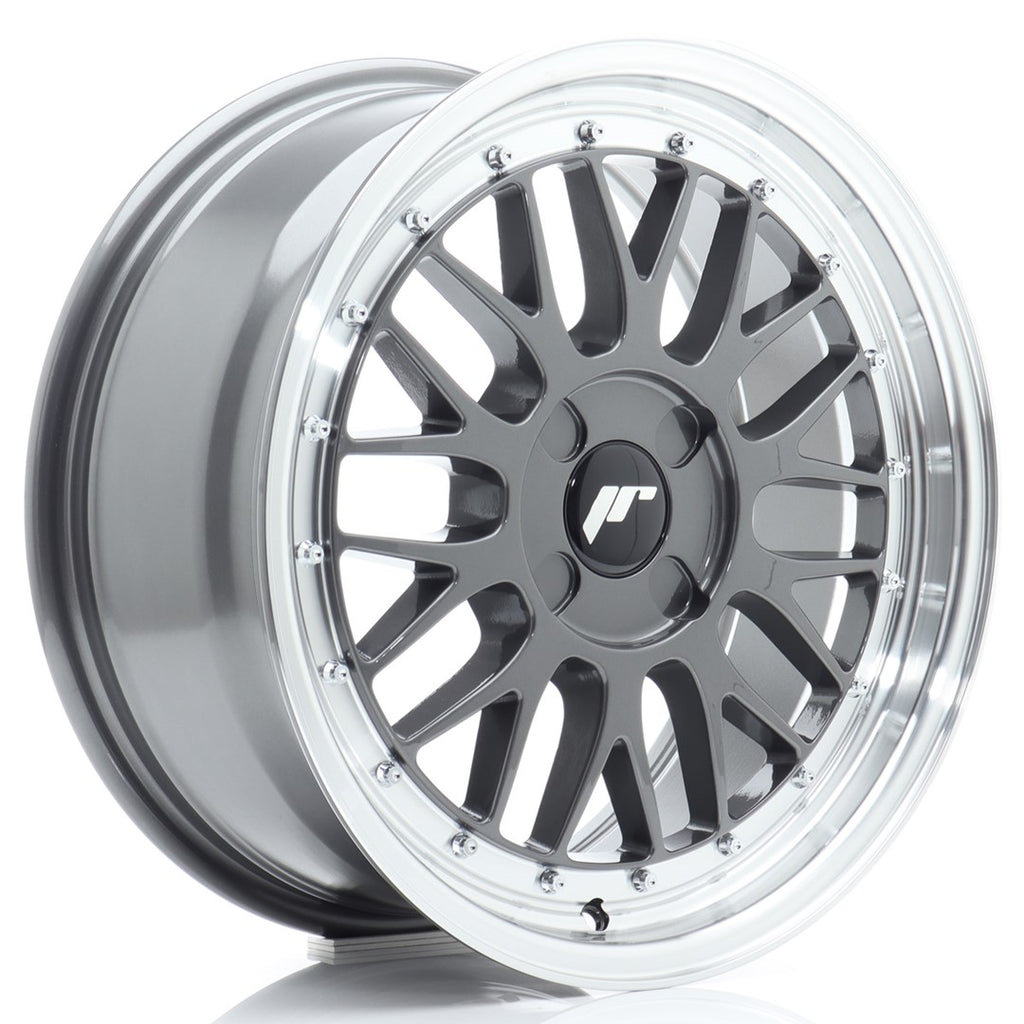Cerchio in Lega JAPAN RACING JR23 17x7,5 ET20-40 4H con foratura su misura Hyper Gray w/ Machined Lip